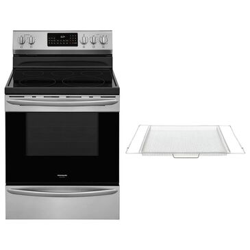 Frigidaire 30"" Freestanding Electric Range with ReadyCook Air Fry Tray in Stainless Steel, , large