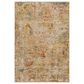 Surya Mona Lisa Abstract 6"7" Round Tan, Mustard, Olive, Sage, Brick Red, Dark Blue and Burgundy Area Rug, , large