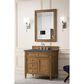 James Martin Vanities Brittany 36" Single Bathroom Vanity in Saddle Brown with 3 cm Charcoal Soapstone Quartz Top and Rectangular Sink, , large