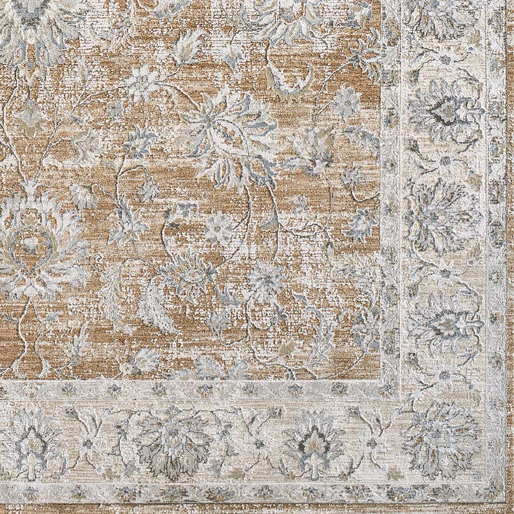 Surya Brunswick Light Brown, Cream, Medium Brown, Light Gray, Charcoal and Mustard 2' x 2'11" Area Rug, , large