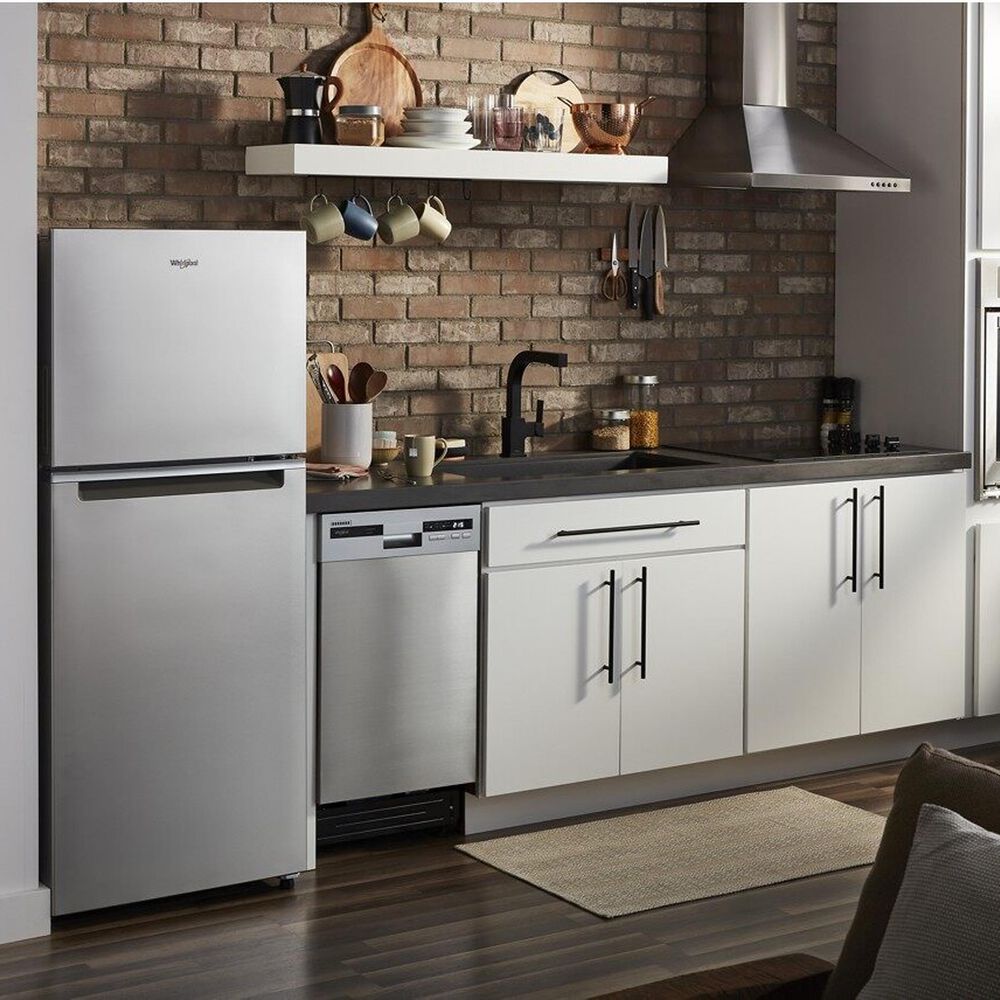 Whirlpool 24&quot; Top Freezer Refrigerator in Fingerprint Resistant Stainless Steel, , large