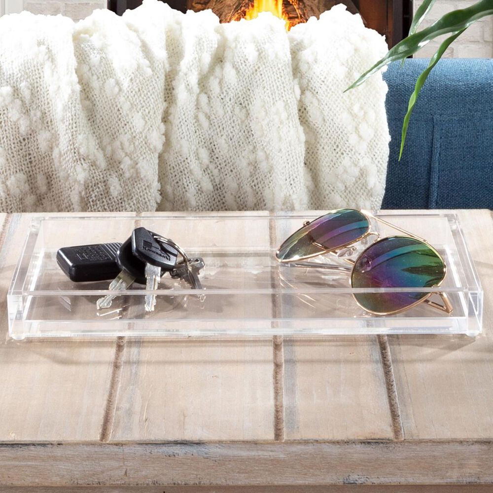 Timberlake Lavish Home Rectangular Modern Valet Tray in Clear, , large