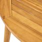 Hearth and Haven Outdoor Wooden Dining Table with Straight Leg and Round Tabletop in Teak, , large