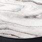 Safavieh Craft CFT819G 4" Round Grey and Silver Area Rug, , large