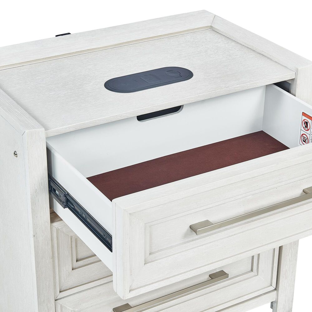 Sasha Lee 4-Piece Queen Storage Bedroom Set in Brushed White, , large