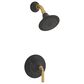 Kohler Tone Rite-Temp Shower Trim Kit in Matte Black and Brushed Moderne Brass, , large