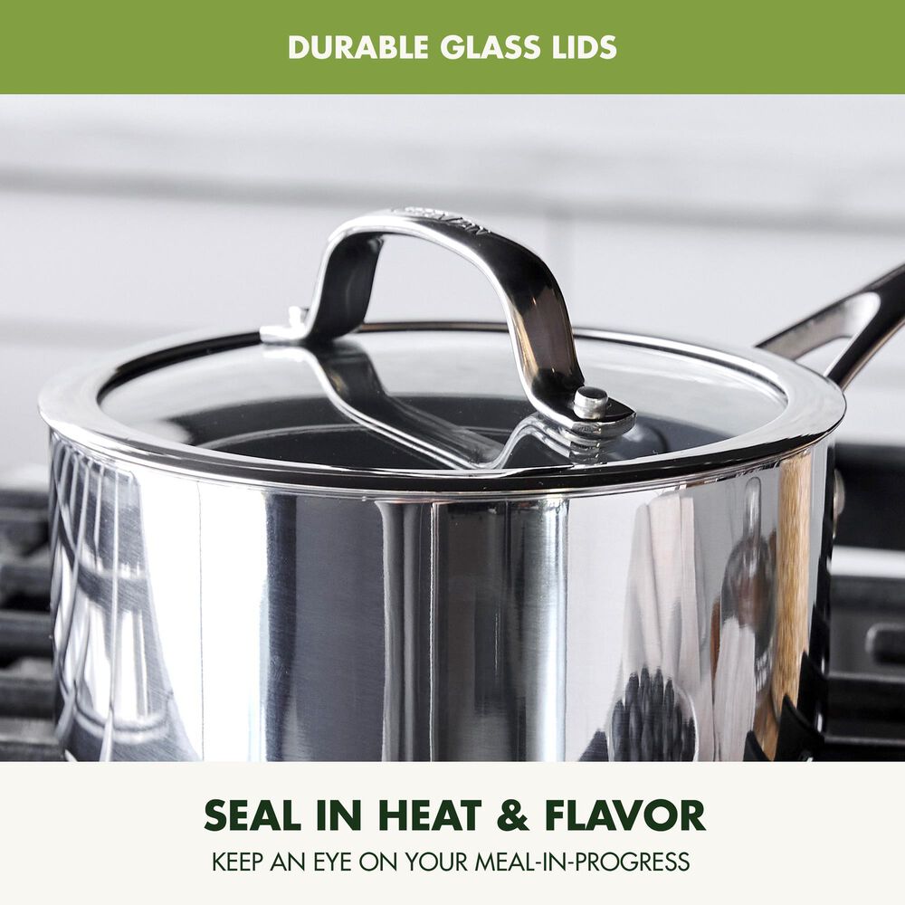 Green Pan Valencia Pro 11-Piece Cookware Set in Stainless Steel, , large