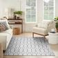 Nourison Machine Washable Series 1 5"3" x 7"3" Ivory and Grey Area Rug, , large