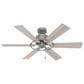 Hunter Gilrock 52" Ceiling Fan in Matte Silver, , large