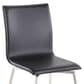 Lumisource Mason Swivel Side Chair with Black Upholstered in Brushed Stainless Steel (Set of 2), , large