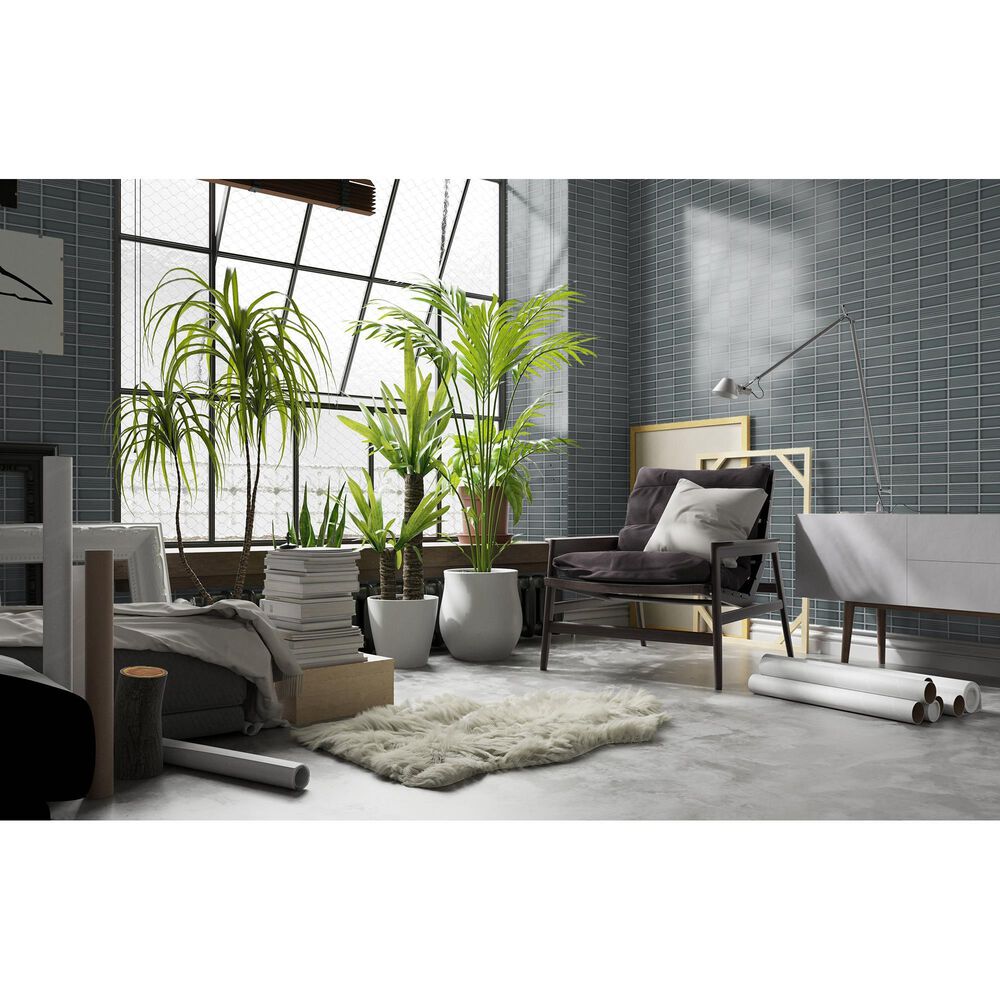 Emser Nagara Gray 11&quot; x 11&quot; Ceramic Mosaic Sheet, , large