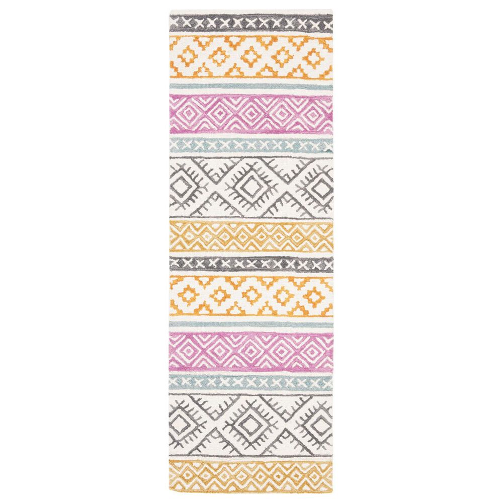 Safavieh Micro-Loop 2"3" x 7" Ivory and Rust Runner, , large