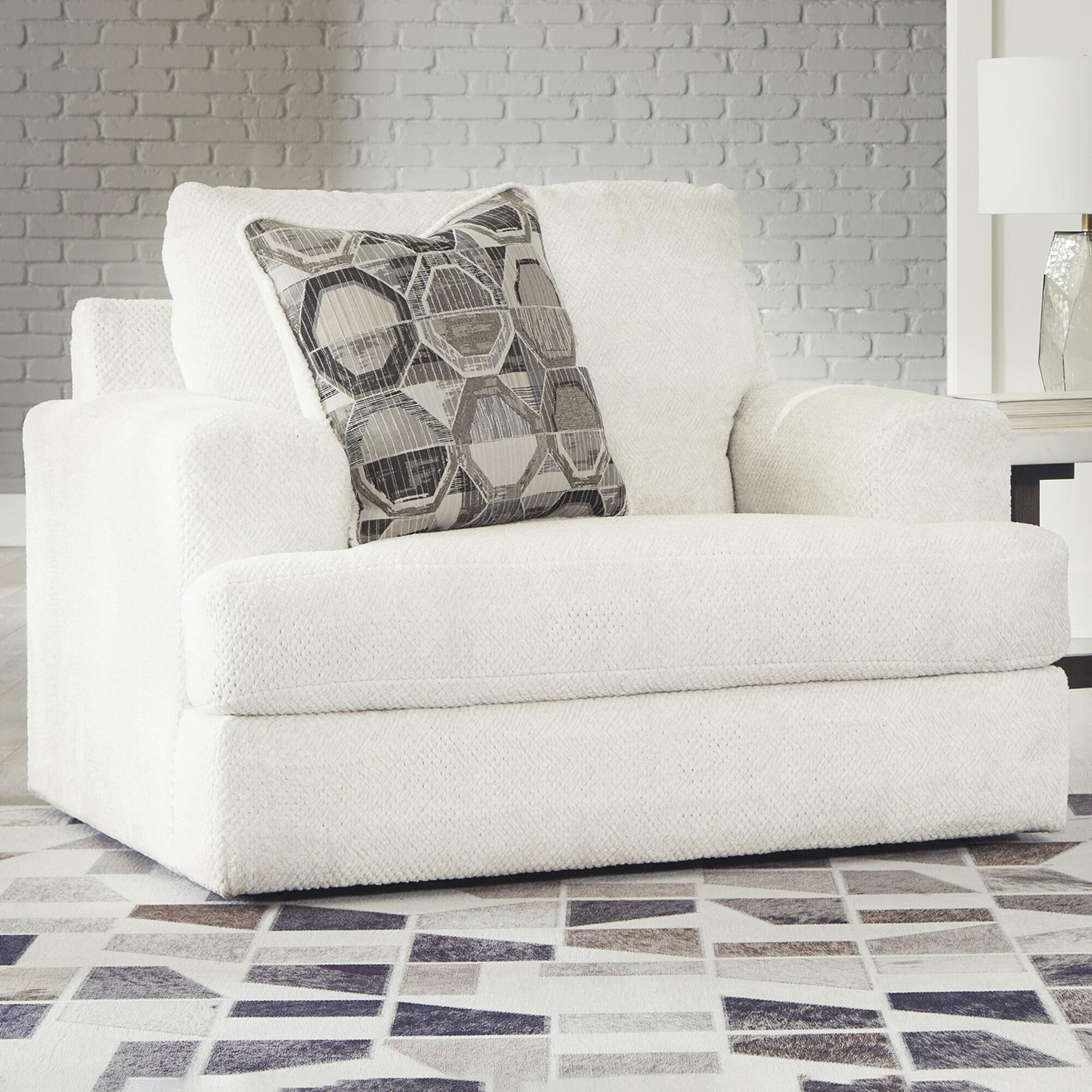 Signature Design by Ashley Karinne Oversized Accent Chair in Linen