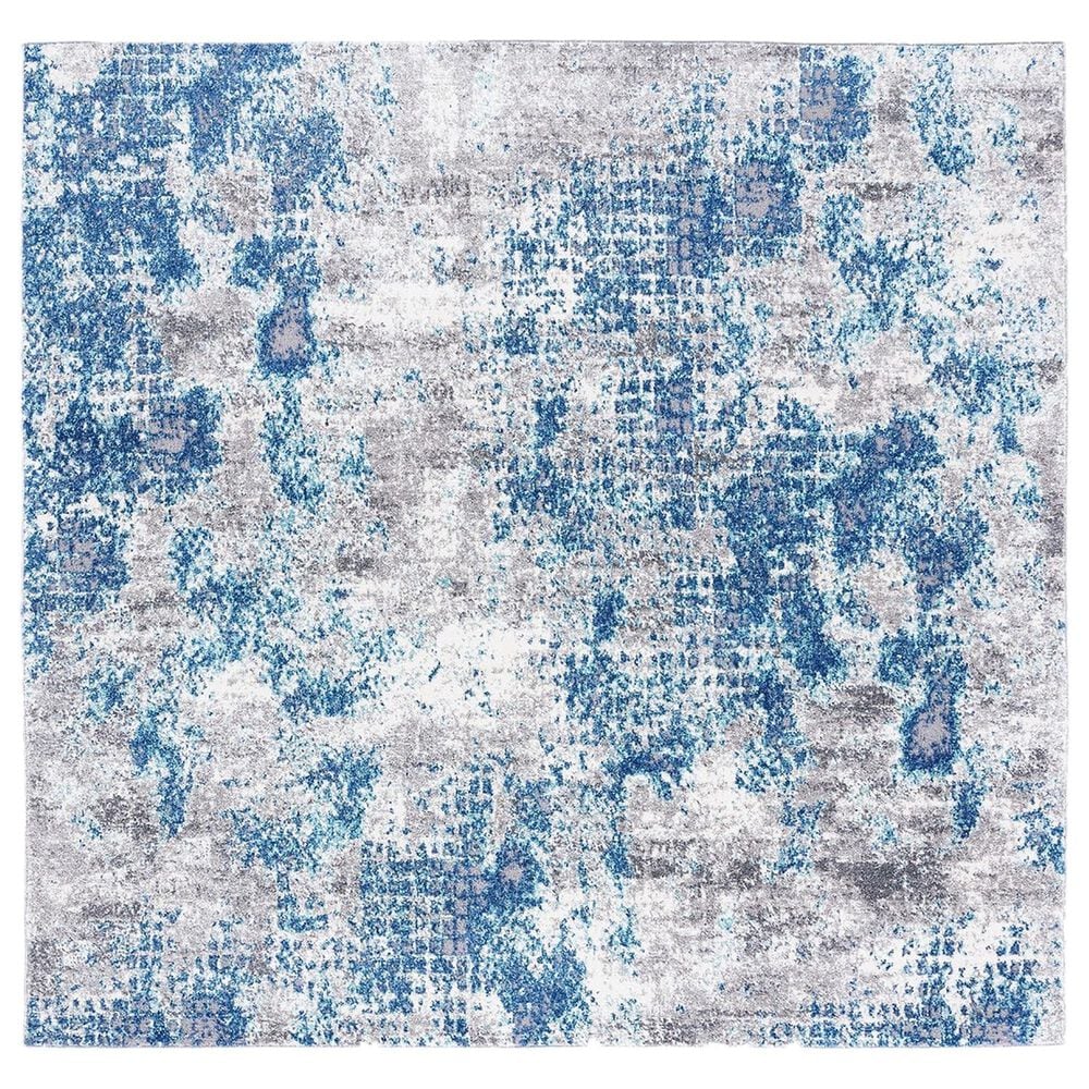 Safavieh Aston 5"3" Square Navy and Gray Area Rug, , large