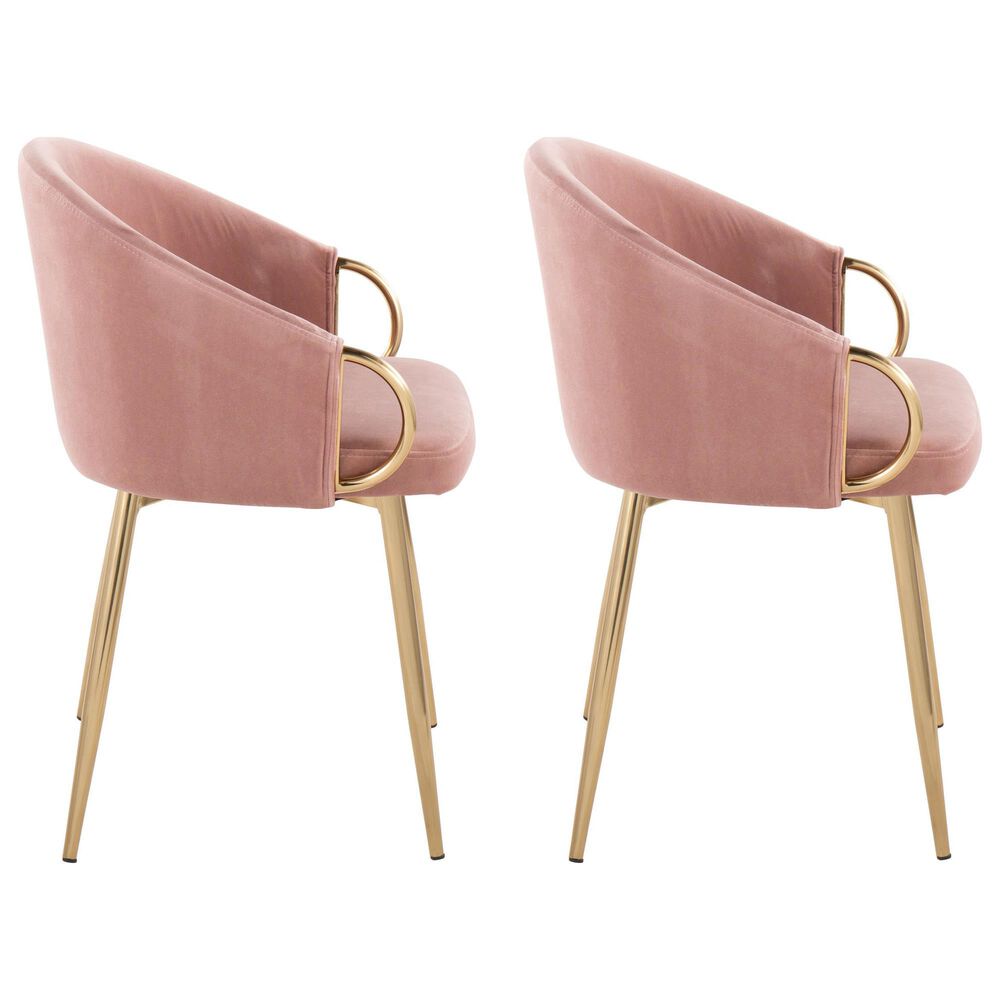 Lumisource Claire Accent Chair in Blush &#40;Set of 2&#41;, , large