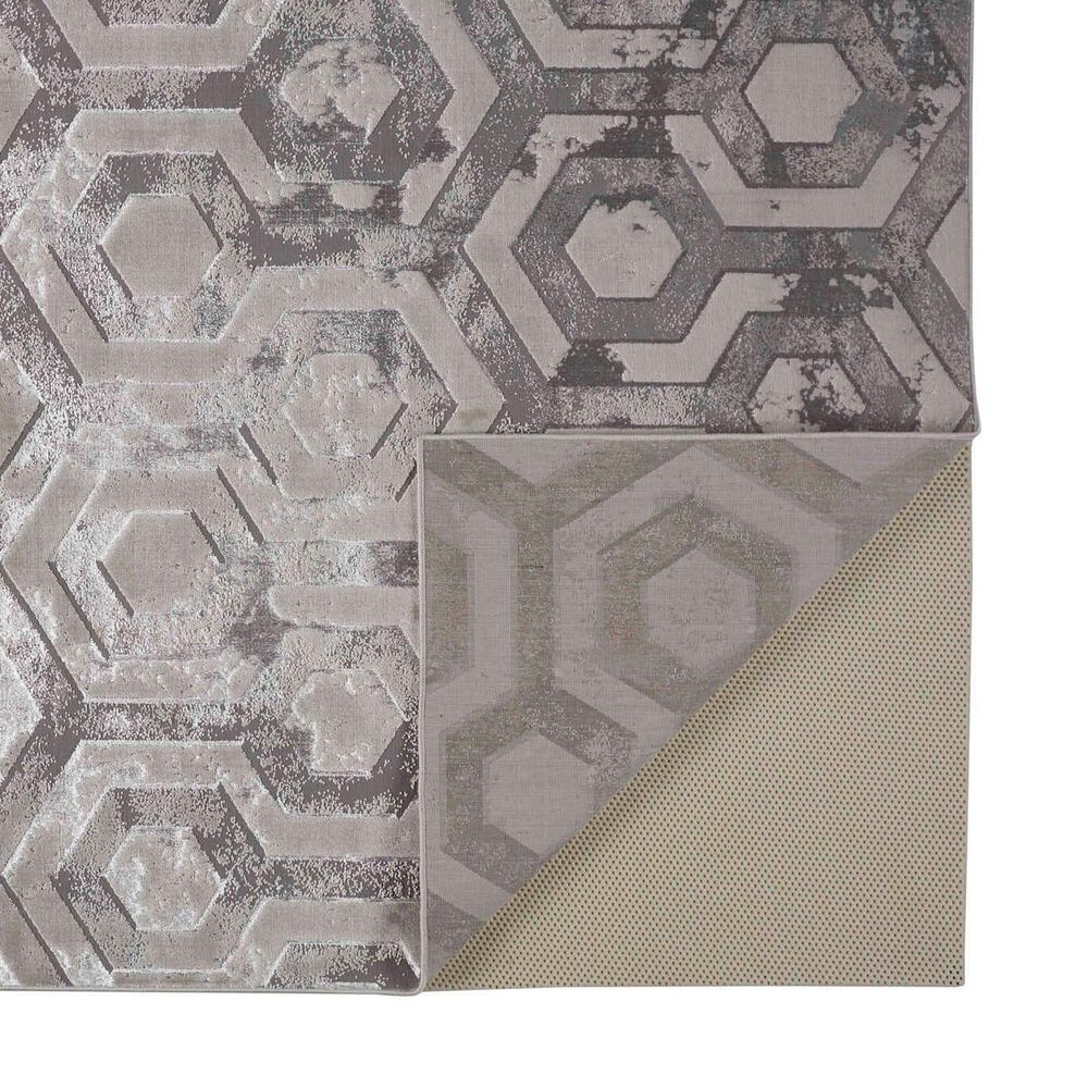 Feizy Micah 3046F 3&#39;11&quot; x 6&#39; Beige and Gray Runner, , large