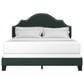 Richlands Furniture Cynthia Queen Panel Bed with Green Upholstery in Black, , large