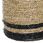 Maple and Jade Seagrass Storage Basket in Brown and Black (Set of 3), , large
