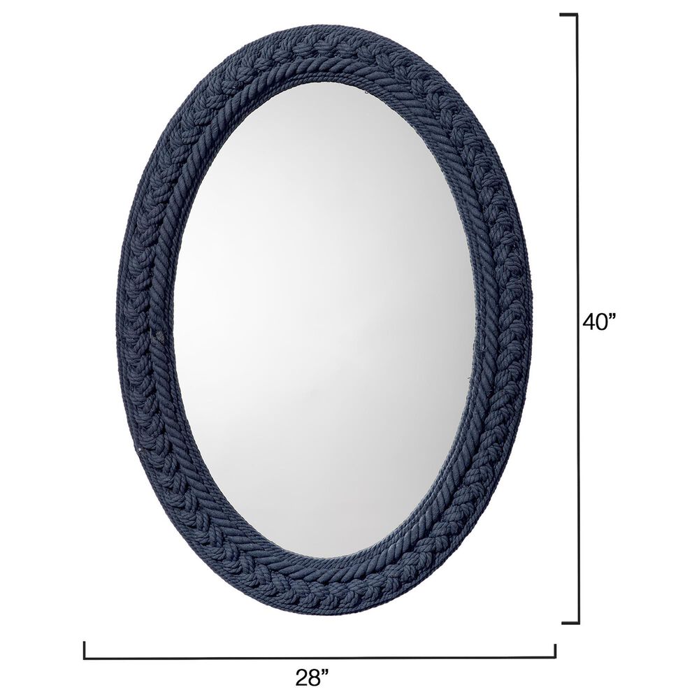Splendor Living Glenmere Oval Wall Mirror in Indigo Blue, , large