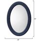 Splendor Living Glenmere Oval Wall Mirror in Indigo Blue, , large