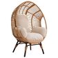 Hearth and Haven Outdoor Egg Chair with Arc Back in Beige, , large