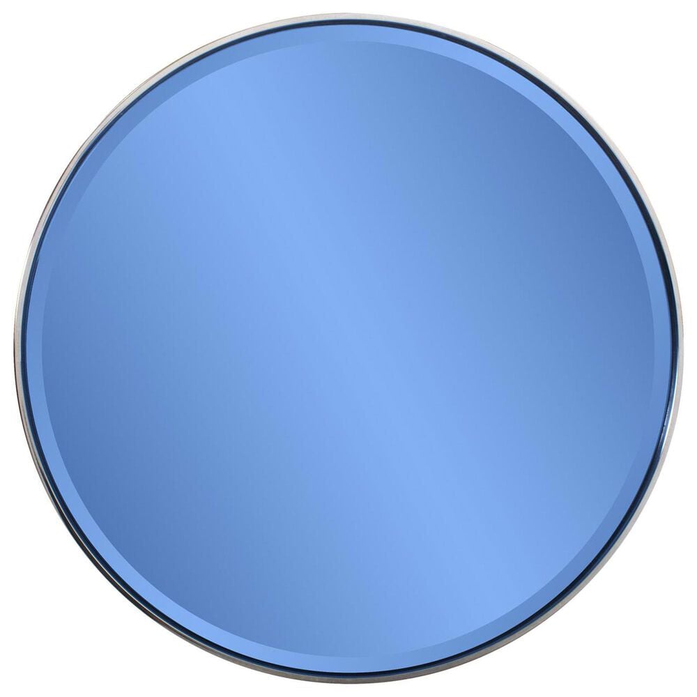 Howard Elliott Broidy Round Mirror in Sapphire Blue and Gold, , large