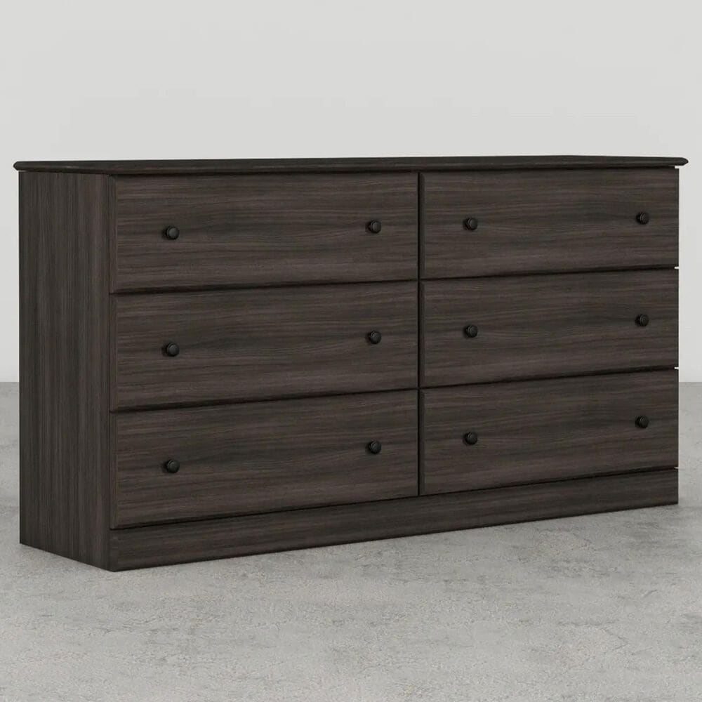 Lemoore Essential 59&quot; 6-Drawer Dresser in Grey Walnut, , large