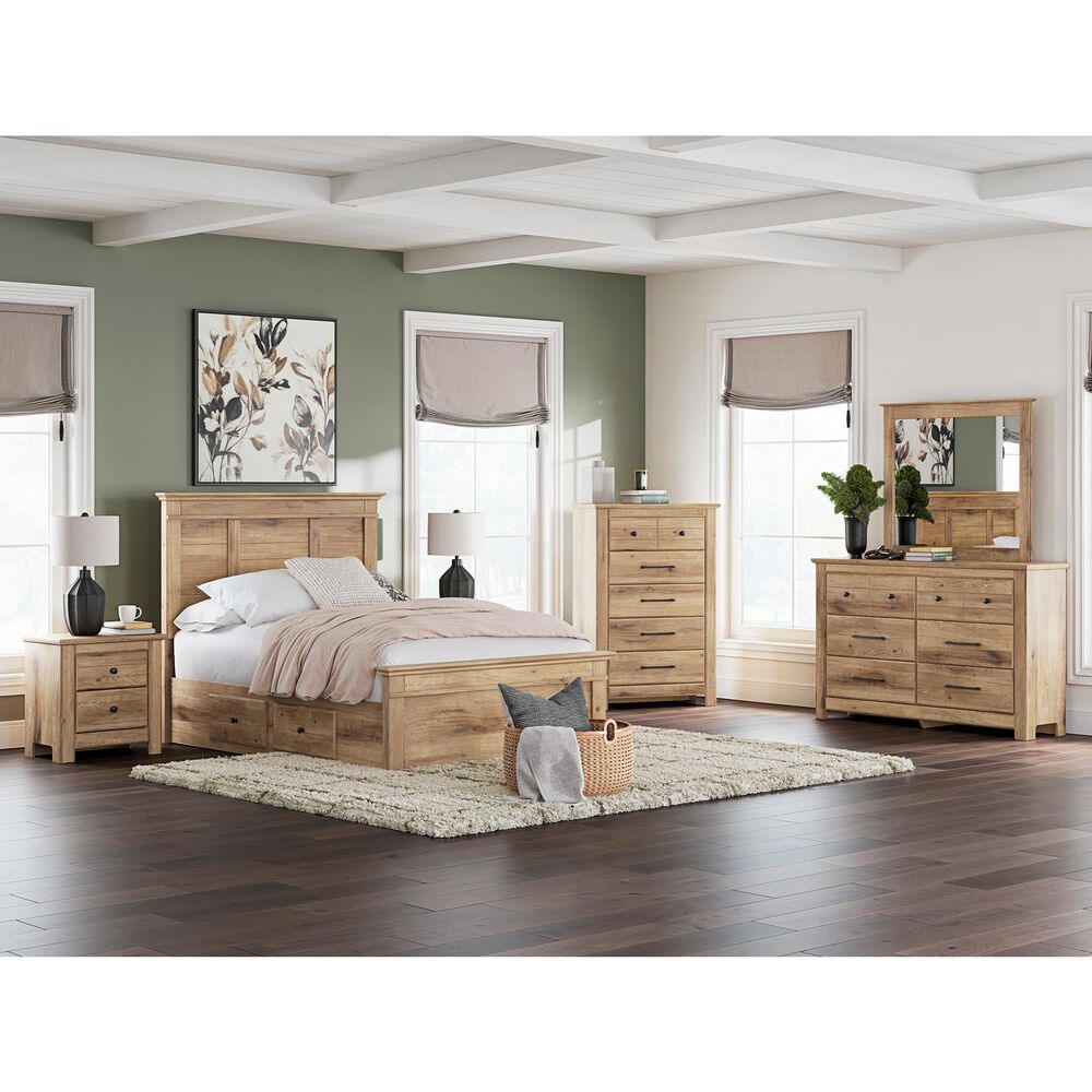Ashley Makidern Full Storage Bed with Four Drawers in Tan, , large