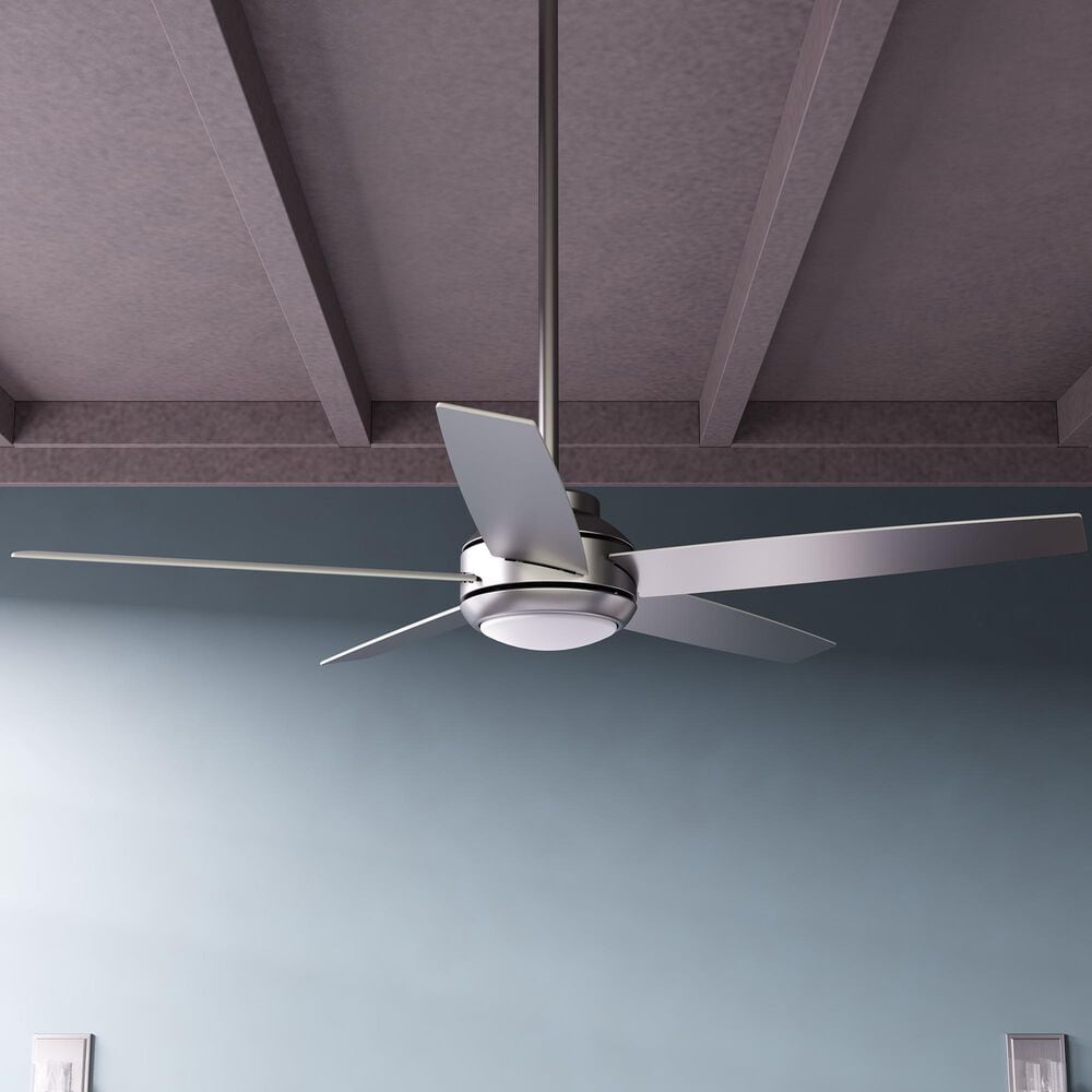 Hunter Zayden 52&quot; Ceiling Fan with LED Light in Matte Silver, , large