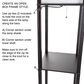 Timberlake Etagere Style Floor Lamp with 3 Tiers in Black, , large