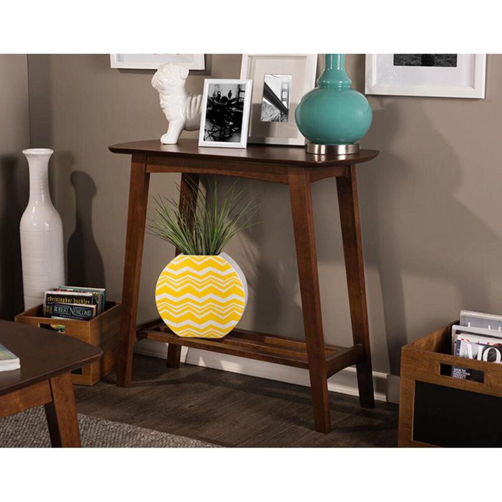 Baxton Studio Sacramento Console Table in Dark Walnut, , large