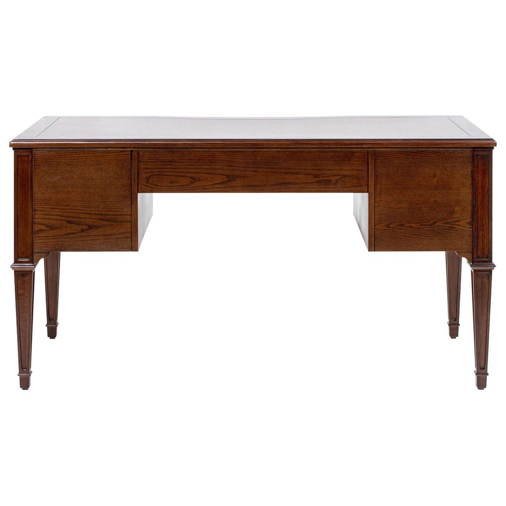 Jennifer Taylor Home Dauphin 5-Drawer Executive Desk in Walnut Brown, , large