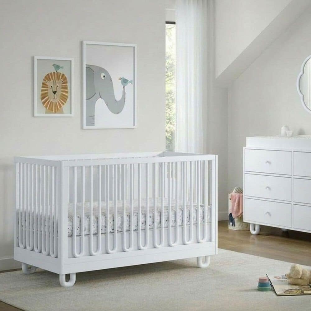 Oxford Baby Meridian 3-in-1 Convertible Crib in White, , large