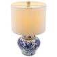 A&B Home Floral Vase Table Lamp in Blue and White, , large