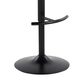 LumiSource Toriano Swivel Adjustable Bar Stool with Camel Faux Leather Upholstery in Black (Set of 2), , large