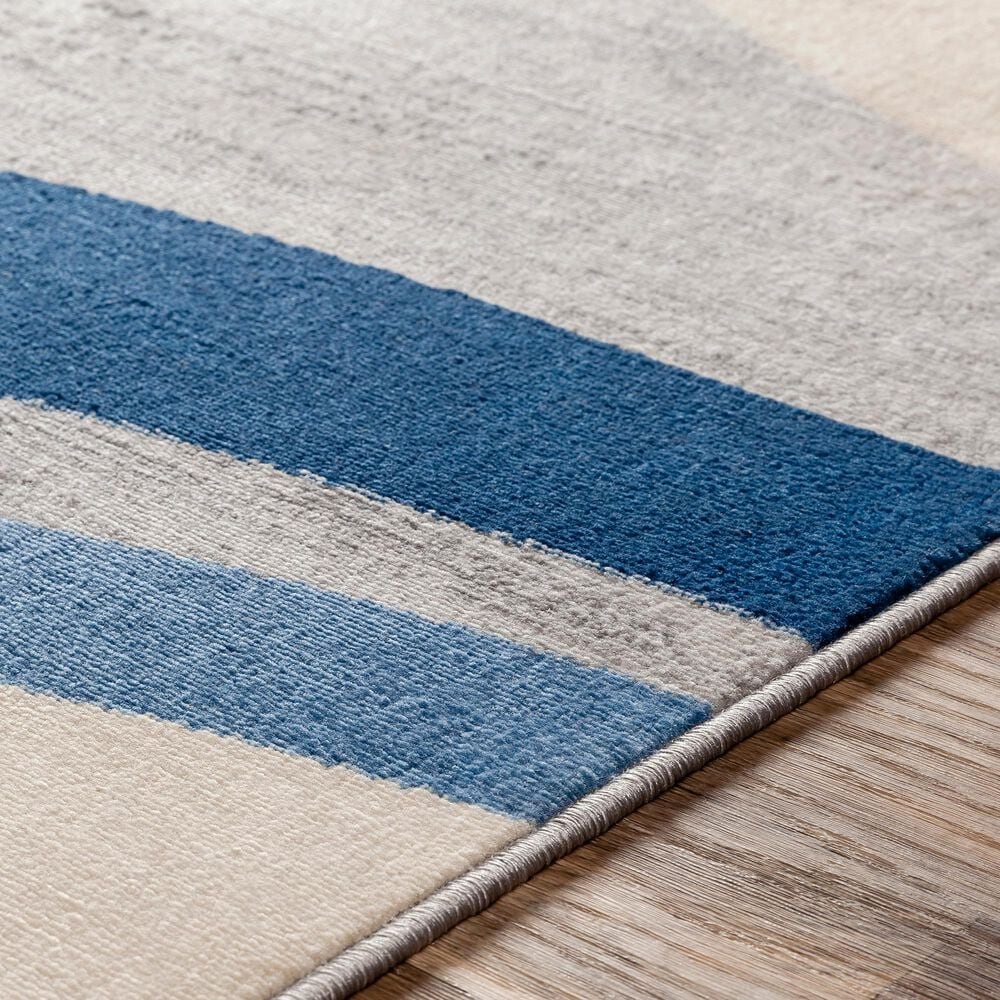 Surya Monaco MOC-2320 2&#39; x 3&#39; Navy, Silver Gray and Cream Scatter Rug, , large