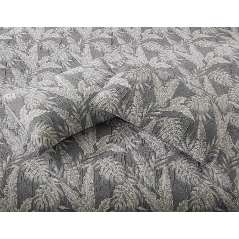 Duke Imports Virah Bella Jacquard 3-Piece Full/Queen Quilt Set in Charcoal Tropics, , large