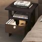 HOMLUX 1-Drawer End Table in Dark Walnut, , large