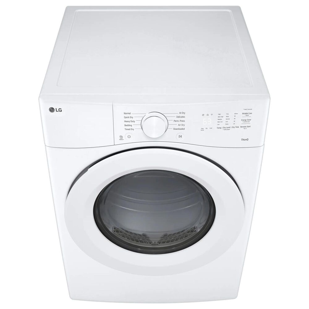 LG 7.4 Cu. Ft. Ultra Large Capacity Smart Front Load Electric Dryer in White, , large