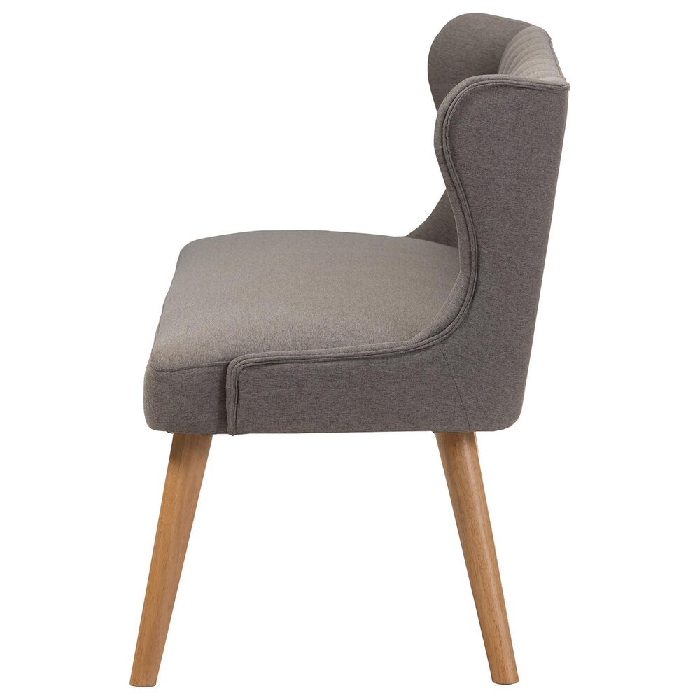 Baxton Studio Melody Stationary 3-Seater Settee Bench in Grey, , large