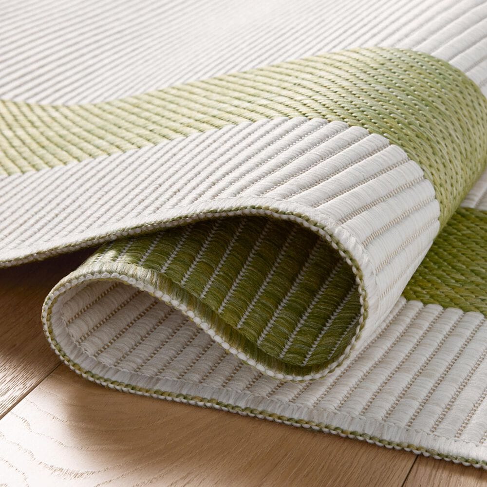 Loloi Easton Green and Ivory 5&#39;3&quot; x 7&#39;6&quot; Indoor/Outdoor Area Rug, , large