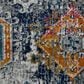 Amer Rugs Montana MON-13 7"6" Round Blue and Orange Area Rug, , large