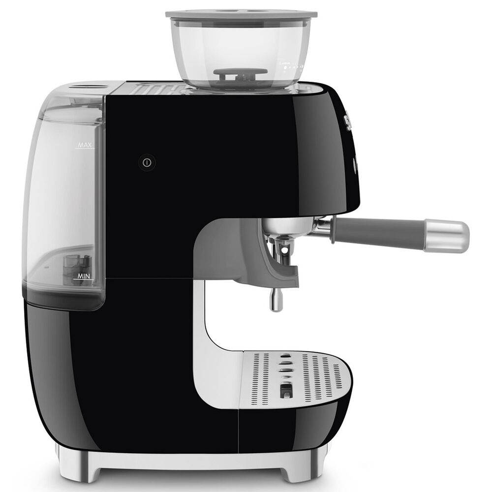 Smeg Espresso Manual Coffee Machine with Grinder in Black, , large