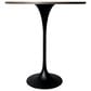Leisuremod LeisureMod Verve Collection Modern Bar Height Table Black Base with 36 Round Dark Walnut MDF Top, , large