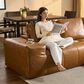 Noviland HOMLUX 2-Piece Mod Sectional with RAF Chaise in Brown, , large