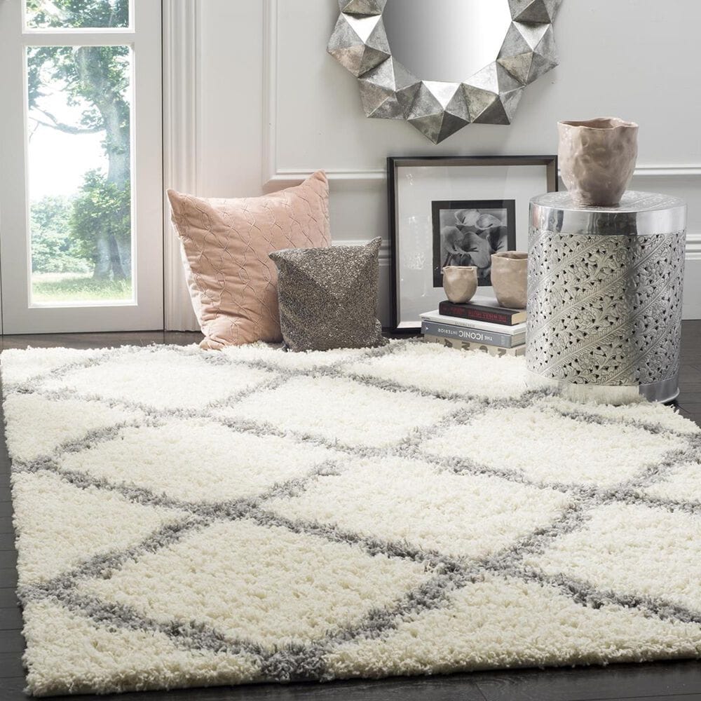 Safavieh Dallas Shag SGD257F-10 10&#39; x 14&#39; Ivory/Grey Area Rug, , large