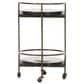 Four Hands Mira Bar Cart-Smoked Brown Cast Glass, , large