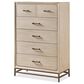 Furniture of America Sandnes 5-Drawer Chest in Light Oak, , large