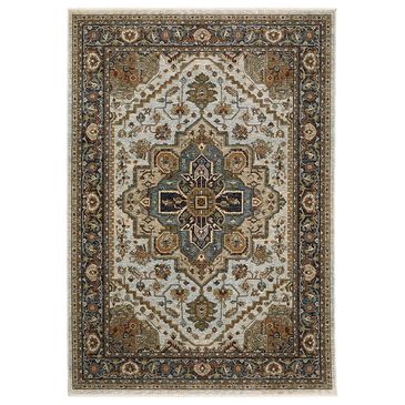 Oriental Weavers Aberdeen Medallion 2"3" x 7"6" Ivory and Blue Runner, , large