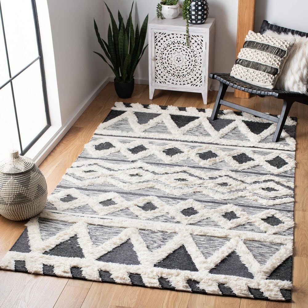 Safavieh Natura NAT685A 3&#39; x 5&#39; Ivory and Black Area Rug, , large